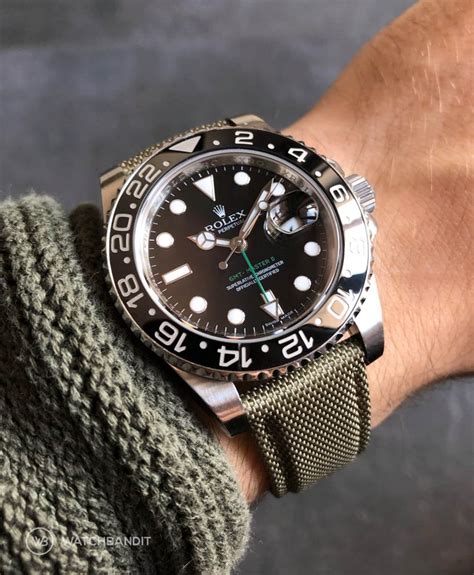 rolex gmt master cloth strap|rolex bracelets.